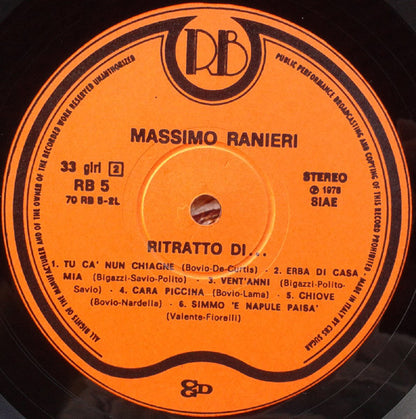 Massimo Ranieri – Ritratto Di... Massimo Ranieri (LP, Compilation, Italy - 1976)