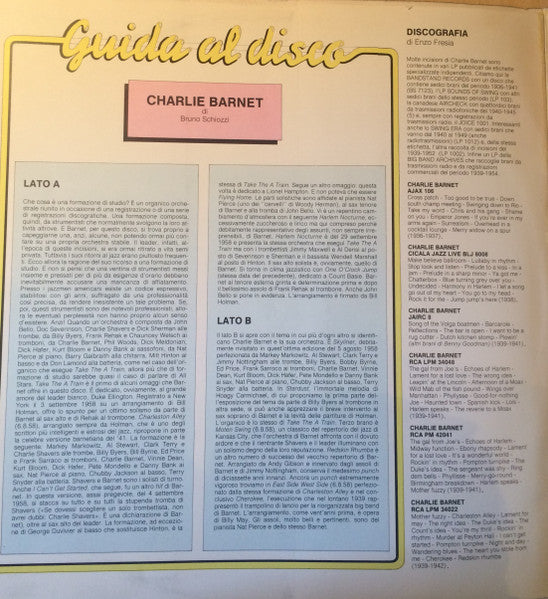 Charlie Barnet – Charlie Barnet (LP, Compilation, Italy - 1981)