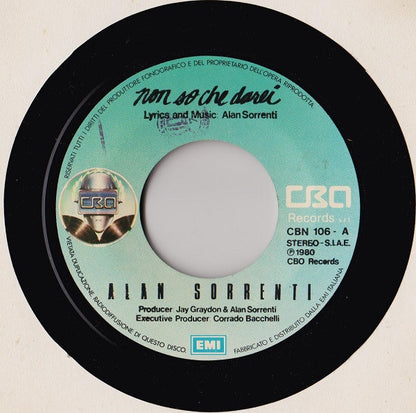Alan Sorrenti – Non So Che Darei (7", Italy - 1980)