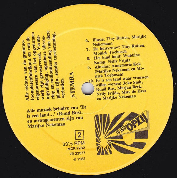Various – Opzij Plaat (LP, Netherlands - 1982)