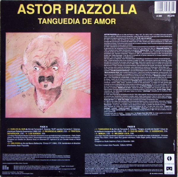 Astor Piazzolla – Tanguedia De Amor (LP, Compilation, France - 1989)