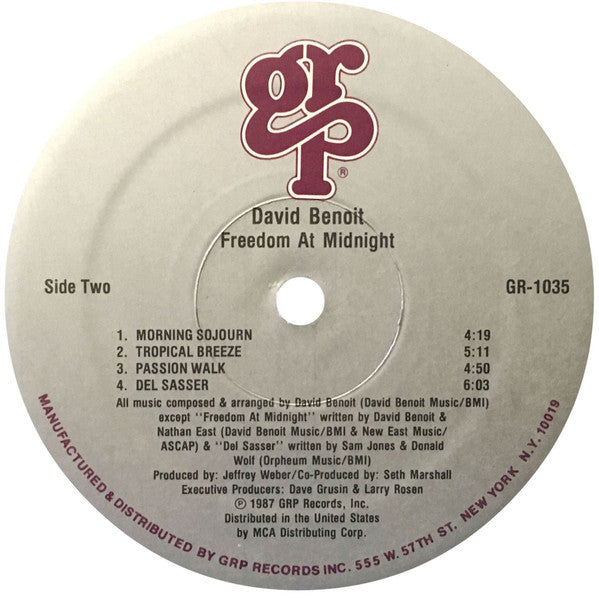 David Benoit – Freedom At Midnight (LP, Album, US - 1987)