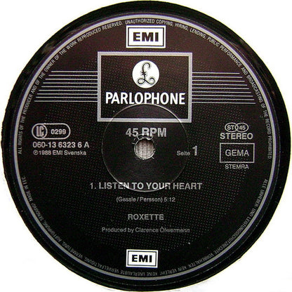 Roxette – Listen To Your Heart (12", Europe - 1988)