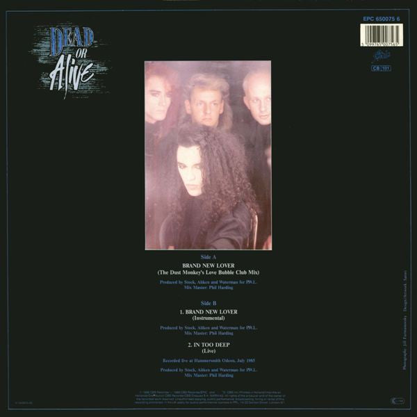 Dead Or Alive – Brand New Lover (12", Europe - 1986)