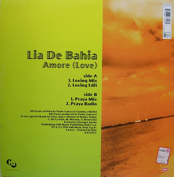 Lia De Bahia – Amore (Love) (12", Italy - 1999)