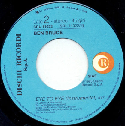 Ben Bruce – Eye To Eye (7", Italy - 1985)