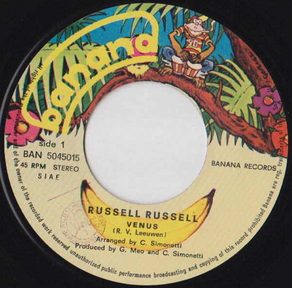 Russell Russell – Venus (7", Belgium - 1981)