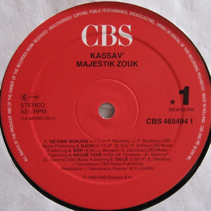Kassav' – Majestik Zouk (LP, Album, Europe - 1989)