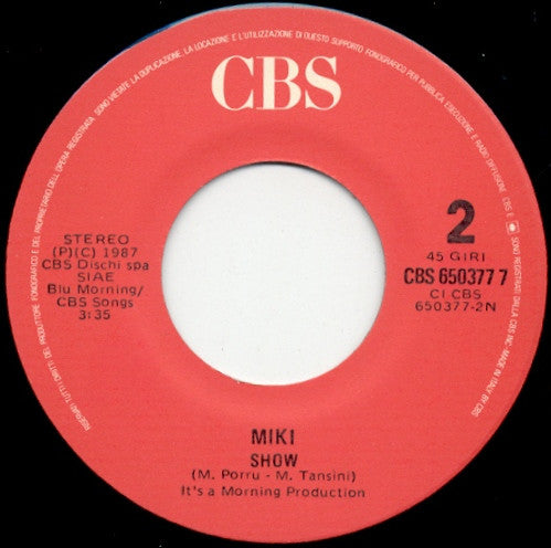 Miki Porru – Straniero (7", Italy - 1987)