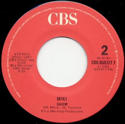 Miki Porru – Straniero (7", Italy - 1987)