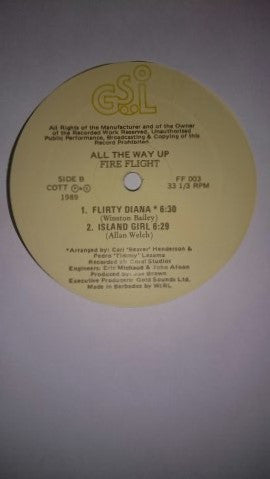 Fire Flight – All The Way Up (LP, Album, Barbados - 1989)