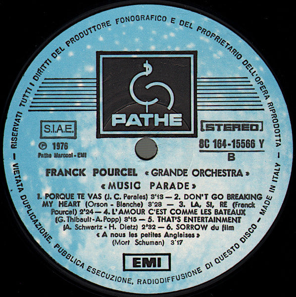 Franck Pourcel Et Son Grand Orchestre – Music Parade (LP, Album, Compilation, Italy - 1976)