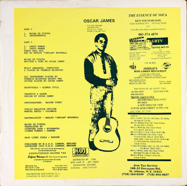 Oscar James (2) – Party Woman (12", US - 1993)