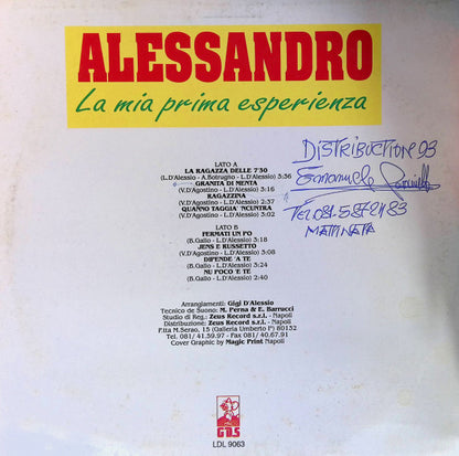 Alessandro (66) – La Mia Prima Esperienza (LP, Album, Italy - 1992)