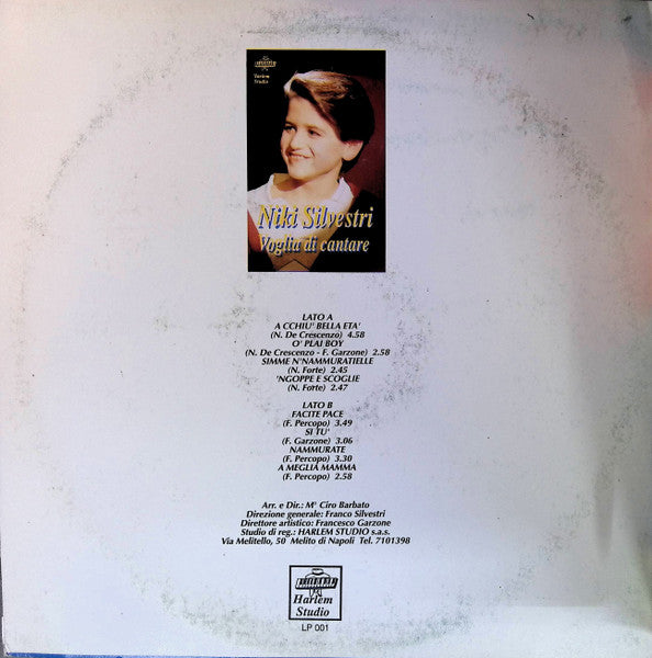 Niki Silvestri – Voglia Di Cantare (LP, Album, Italy - 1991)