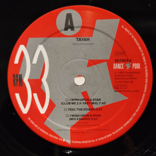 Tayah – I Wish Upon A Star (12", Germany - 1992)