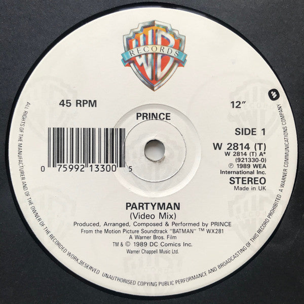 Prince – Partyman (12", UK - 1989)