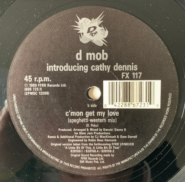 D Mob, Cathy Dennis – C'Mon And Get My Love (12", UK - 1989)