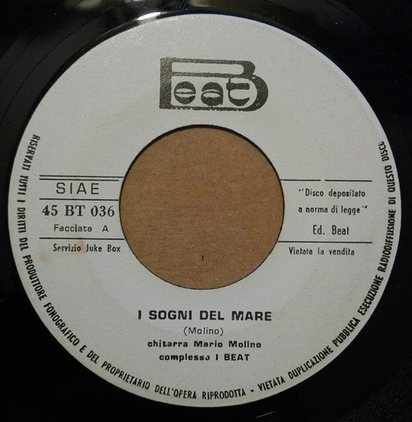 Mario Molino – I Sogni Del Mare (7", Italy - 1970)