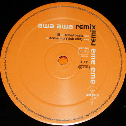 Wes – Awa Awa (Remix) (12", France - 1997)