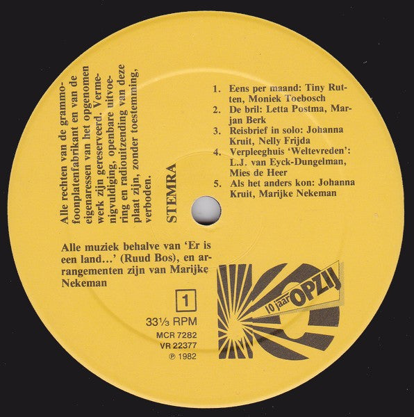 Various – Opzij Plaat (LP, Netherlands - 1982)