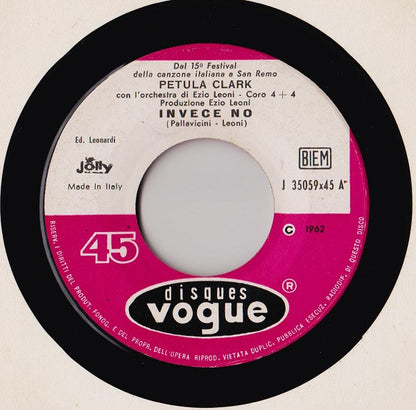 Petula Clark – Invece No  (7", Italy - 1964)