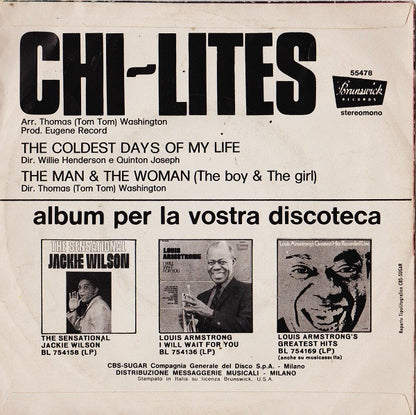 The Chi-Lites – The Coldest Days Of My Life (7", Italy - 1972)