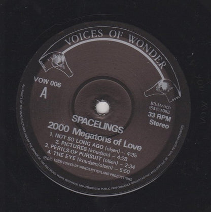 Spacelings – 2000 Megatons Of Love (LP, Album, Norway - 1988)