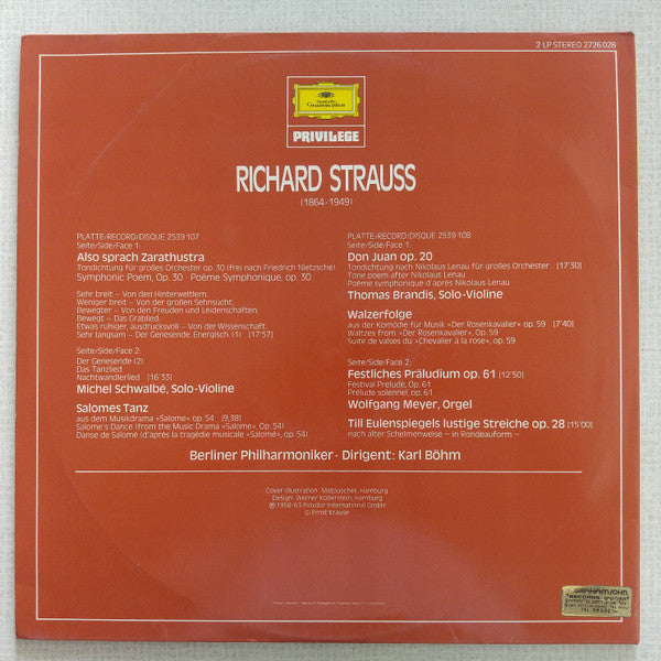 Richard Strauss, Berliner Philharmoniker – Also Sprach Zarathustra (LP, Compilation, Germany)