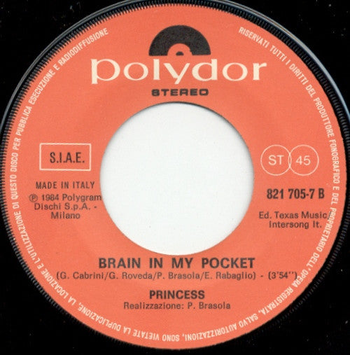 Princess (39) – Smell / The Brain In My Pocket (7", Italy - 1984)