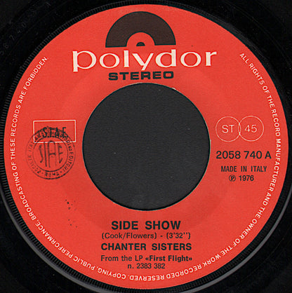 Chanter Sisters – Side Show / Turn Rolling Stone (7", Italy - 1976)