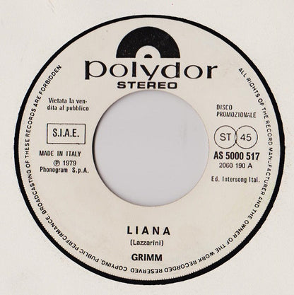 Nicoletta Bauce, Grimm (16) – Grande Mago / Liana (7", Italy - 1979)