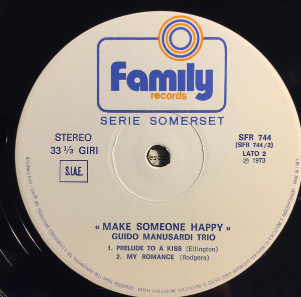 The Guido Manusardi Trio – Make Someone Happy (LP, Album, Italy - 1973)