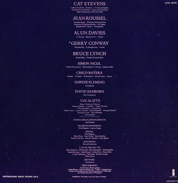 Cat Stevens – Numbers (LP, Album, Italy - 1975)