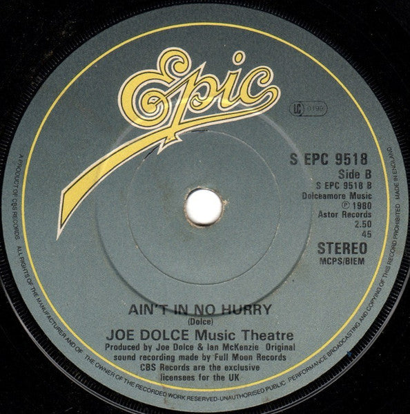 Joe Dolce Music Theatre – Shaddap You Face (7", UK - 1980)