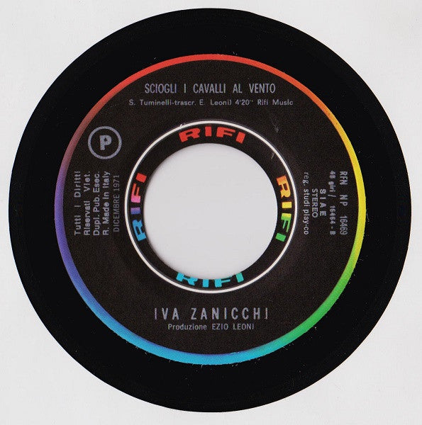 Iva Zanicchi – Coraggio E Paura (7", Italy - 1971)