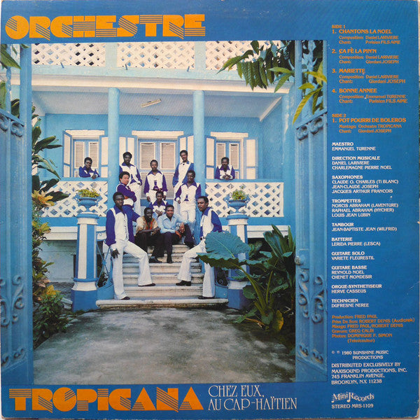 Orchestre Tropicana – Chez Eux, Au Cap-Haïtien (LP, Album, US - 1980)