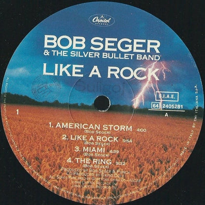 Bob Seger And The Silver Bullet Band – Like A Rock (LP, Album, Italy - 1986)