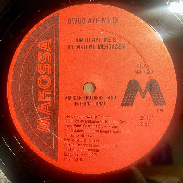 African Brothers – Owuo Aye Me Bi (LP, Album, US - 1982)