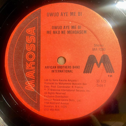 African Brothers – Owuo Aye Me Bi (LP, Album, US - 1982)