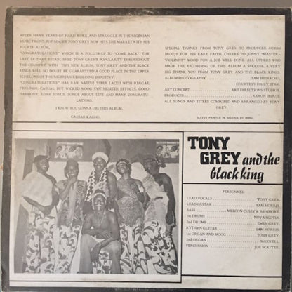 Tony Grey (2), Black Kings – Congratulations (LP, Album, Nigeria - 1977)