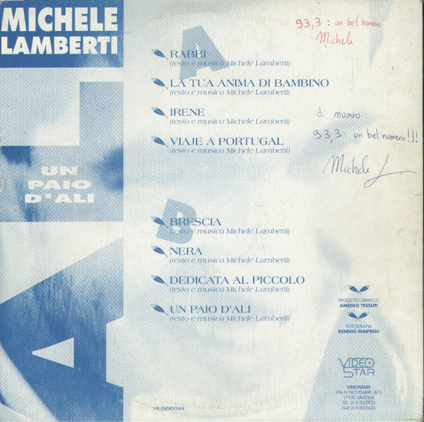 Michele Lamberti – Un Paio D'Ali (LP, Album, Italy)
