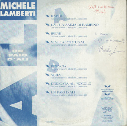 Michele Lamberti – Un Paio D'Ali (LP, Album, Italy)
