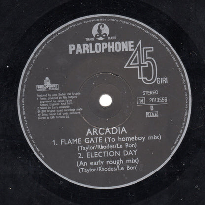 Arcadia (3) – The Flame (Extended Remix) (12", Italy - 1986)