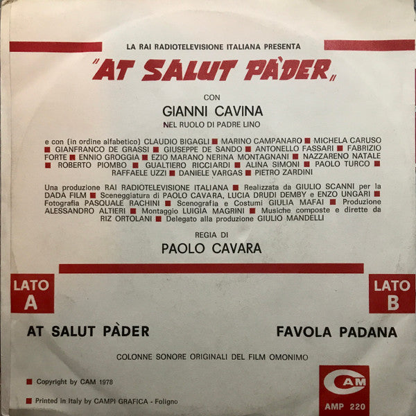 Riz Ortolani – ”At Salut Pàder„ (7", Italy - 1978)