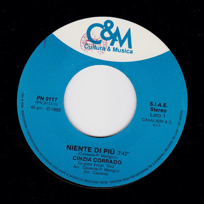 Cinzia Corrado – Niente Di Più (7", Italy - 1985)