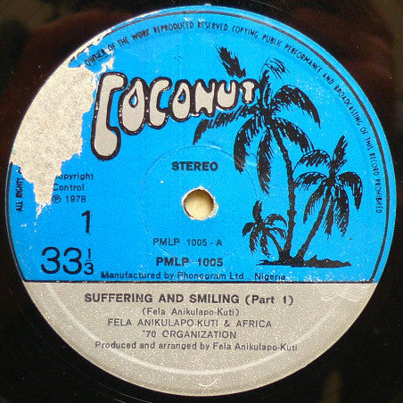 Fela Kuti, Africa 70 – Shuffering And Shmiling (LP, Album, Nigeria - 1978)