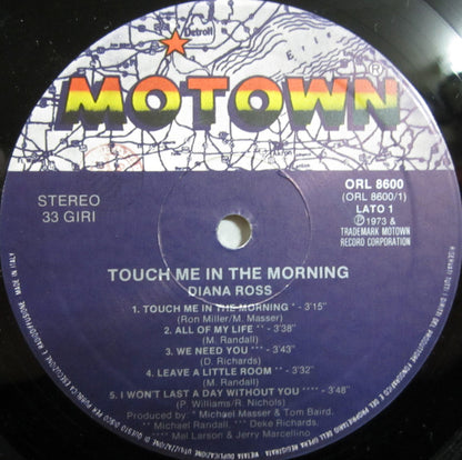 Diana Ross – Touch Me In The Morning (LP, Album, Reissue, Italy)
