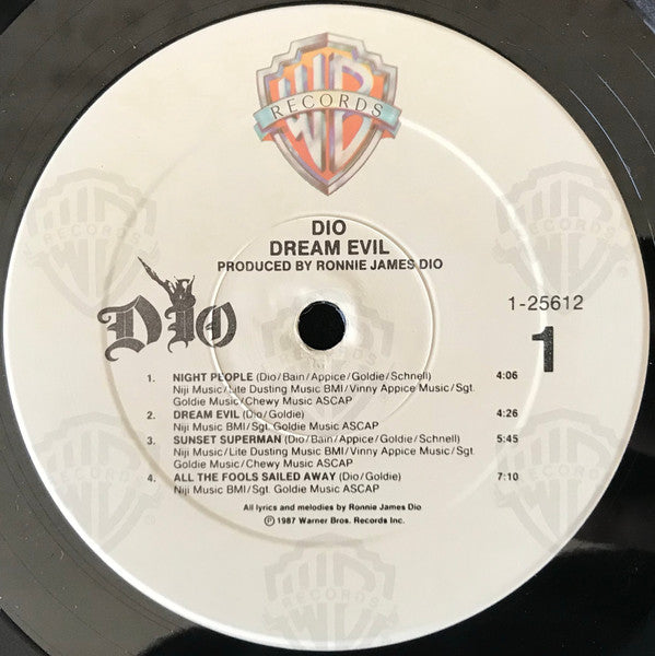 Dio (2) – Dream Evil (LP, Album, US - 1987)
