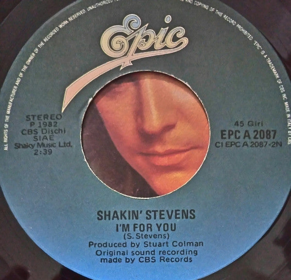 Shakin' Stevens – Shirley (7", Italy - 1982)